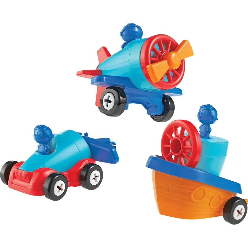 1-2-3 Build It! Transforming Stem Toy: Car, Plane & Boat Construction Set Ler2840 1