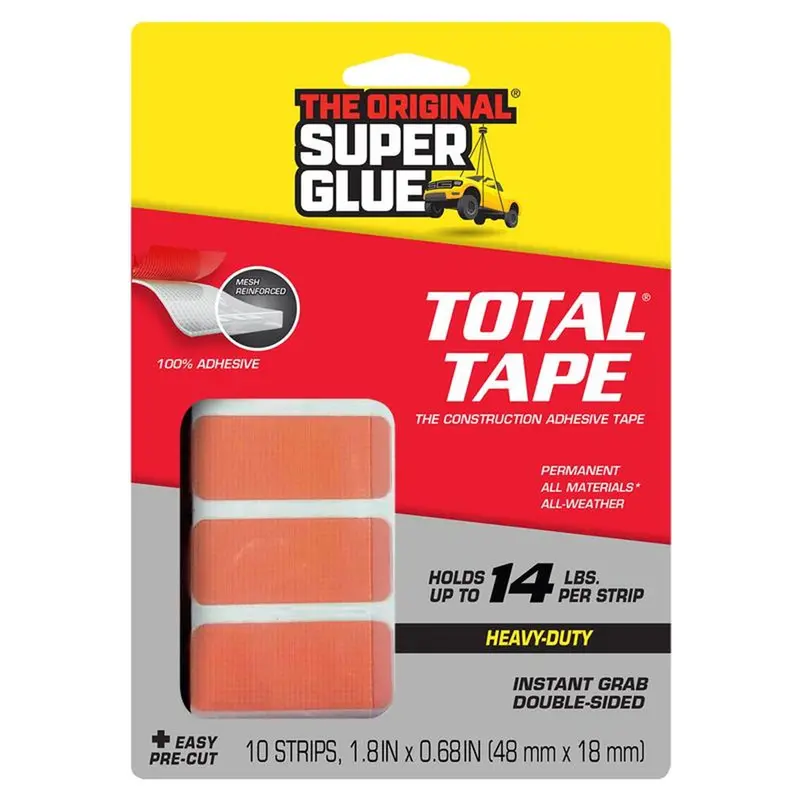 1.8 In × 0.68 In Double-Sided Mounting Strips – High-Adhesion Total Tape 1