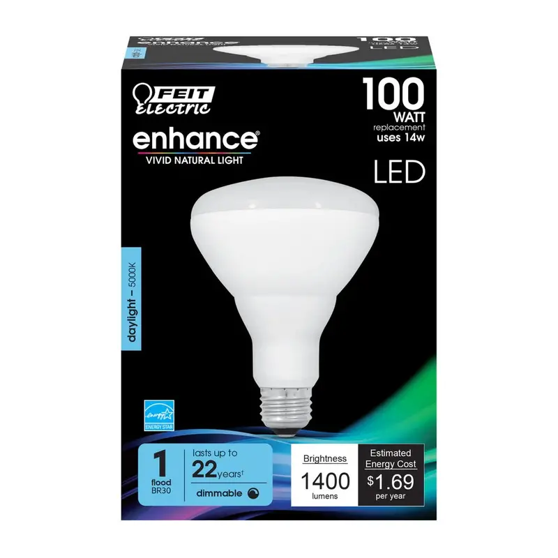 100W Equivalent Br30 Led Floodlight Bulb – Dimmable Enhanced Brightness Br30Dm14009 1