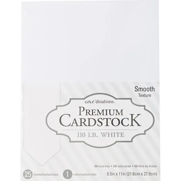 110 Lb White Premium Cardstock Paper – Heavyweight Craft Stock For Diy Projects & Printing 1