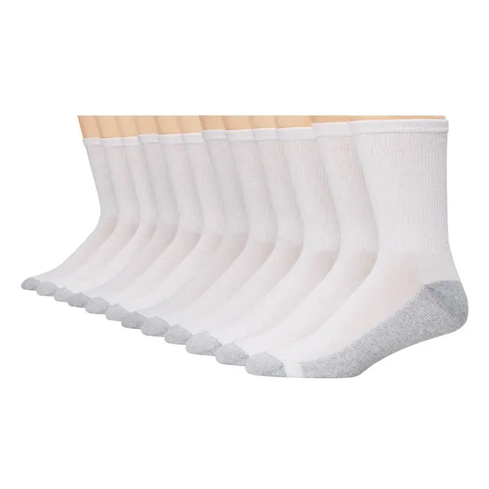 12-Count Double-Tough Men'S Crew Socks – Everyday Comfort Fit 1