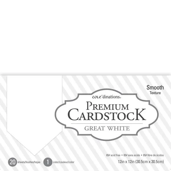 12×12 Inch Great White Premium Cardstock – Jumbo-Sized Craft Paper Sheet (Sku 377691) 1