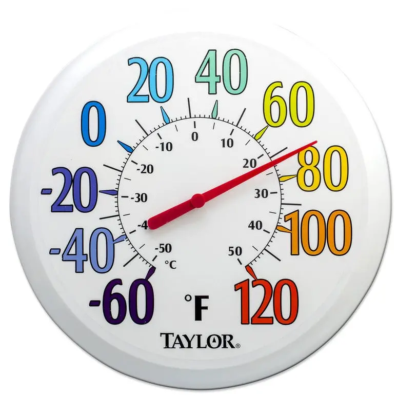 13.25-Inch Color-Track Dial Thermometer – Analog Temperature Gauge (6714) 1