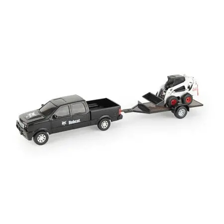 1:32 Bobcat S450 Skid Steer With Trailer Set – Realistic Construction Toy 1