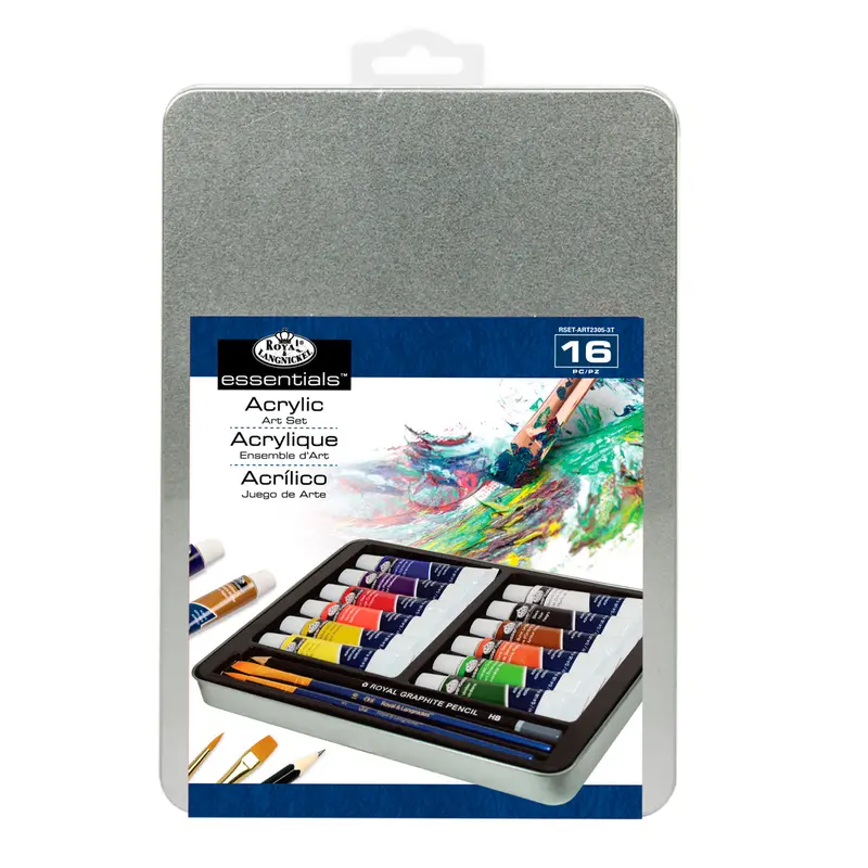 16-Color Acrylic Paint Travel Set – Compact Essentials Kit With Brushes & Palette (Rset2305) 1