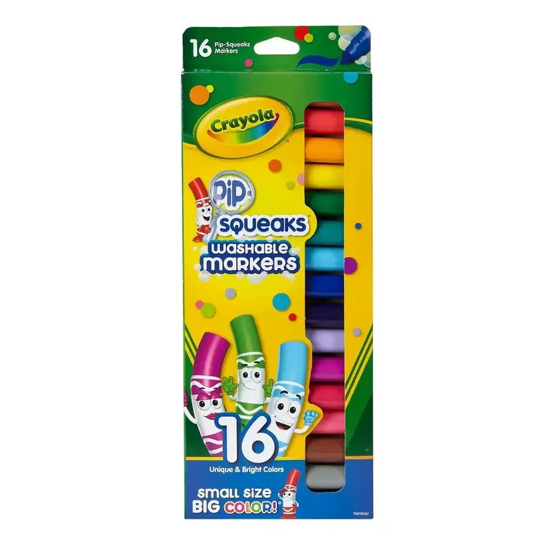 16-Count Washable Pip-Squeaks Markers For Children – Non-Toxic (58-8703) 1