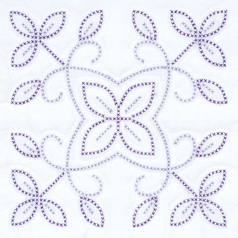 18-Inch Cross-Stitch Quilt Block Patterns – Handmade Sampler Design (73246) 1