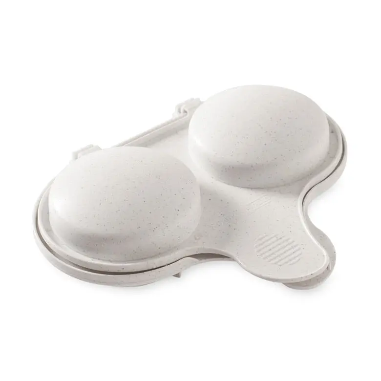 2-Cavity Stainless Steel Egg Poacher – Stovetop Breakfast Maker (64702) 1