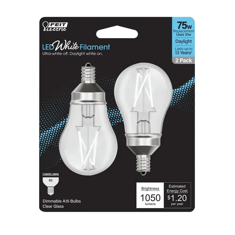 2-Pack E12 Candelabra Led Bulbs – 75W Equivalent, Warm White Bpa1575C950Wfl2 1