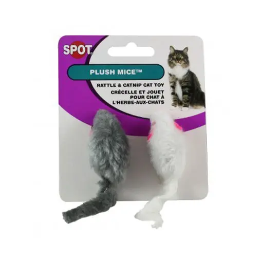2-Pack Plush Catnip-Filled Mouse Toys For Cats 1