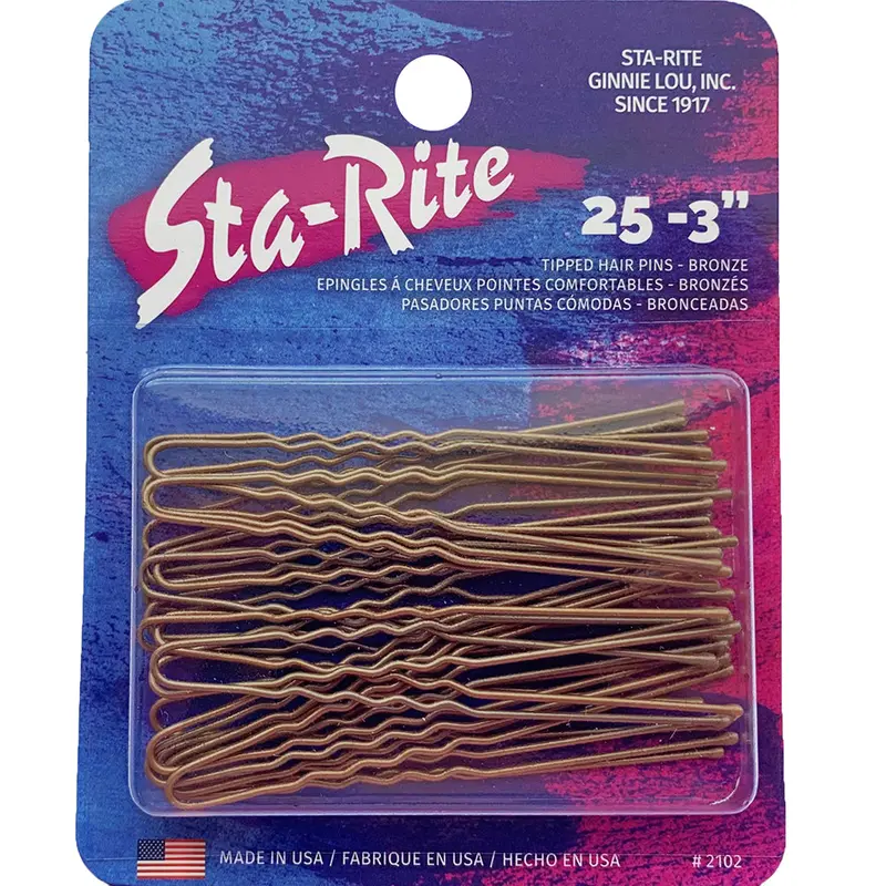 25 Heavy-Duty Tipped Hairpins – Extra-Grip Styling Pins (Model 210) 1