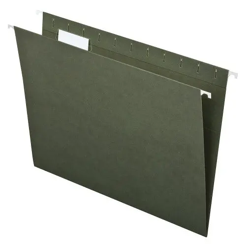25-Pack Hanging File Folders – 1/5 Cut Legal-Size Organizers With Tabs 1