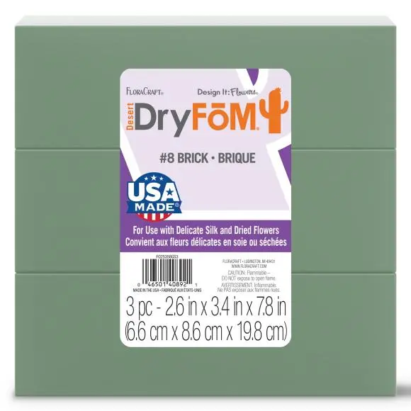 3-Pack Desert Dryfoam Floral Bricks – Eco-Friendly Flower Arrangement Base Fo123Sm 1
