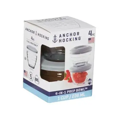 4-In-1 Modular 1-Cup Prep Bowl Set With Lids (14253L20) 1