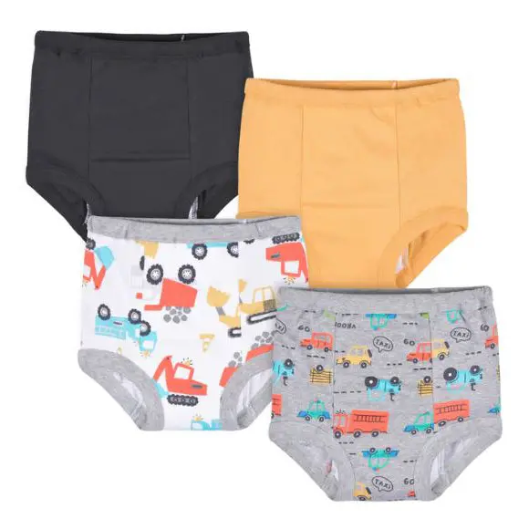 4-Pack Boys’ Training Pants – Trucks & Cars Design 3468141Dab050 1