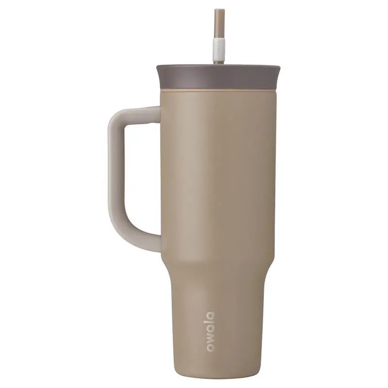 40 Oz Double-Wall Insulated Straw Tumbler – Stainless Steel Travel Mug With Lid 1