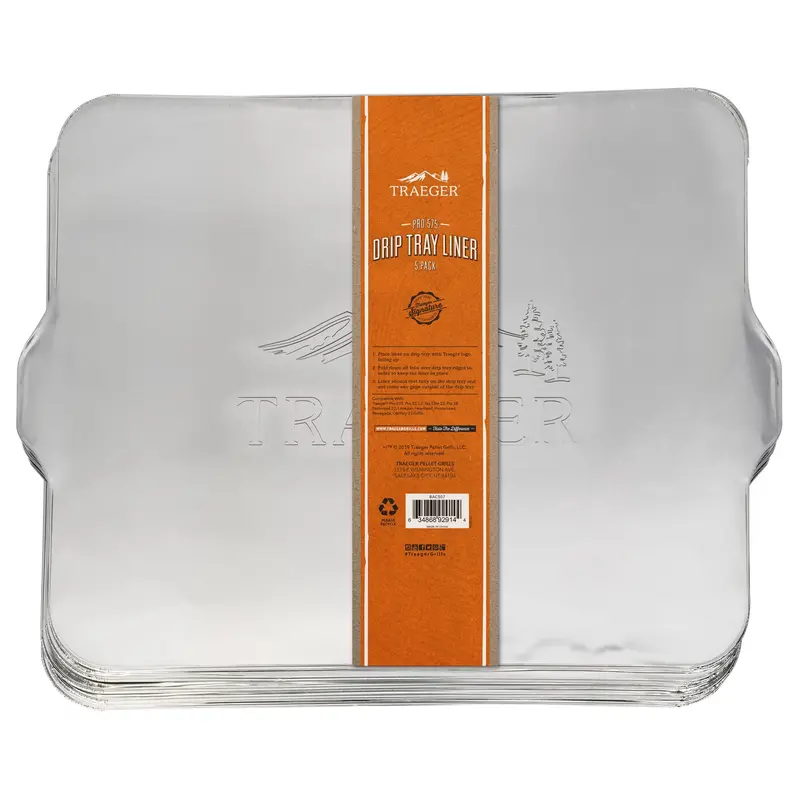 5-Pack Replacement Drip Tray Liners For Traeger Pro Series Grills 1