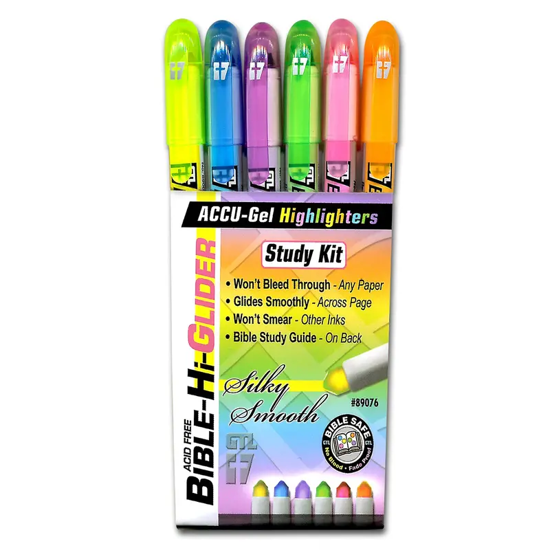 6-Pack Accu-Gel Bible Highlighters – Hi-Glide Ink (89076) 1