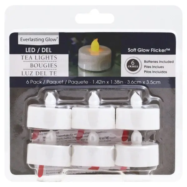 6-Pack Battery-Operated Flickering Led Tea Lights – Soft Glow Flameless Candles 1