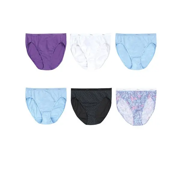 6-Pack Women’S Hi-Cut Cotton Underwear – Comfort-Fit Everyday Briefs 1