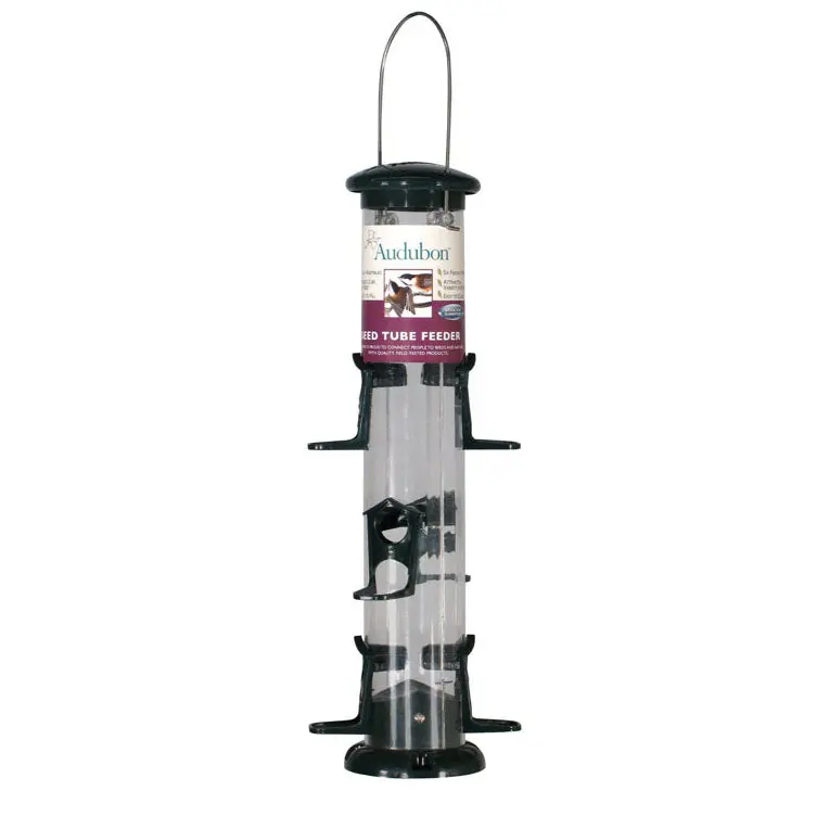 6-Port Wild Bird Tube Feeder – Weather-Resistant Acrylic & Metal Construction (Model Natube 12) 1