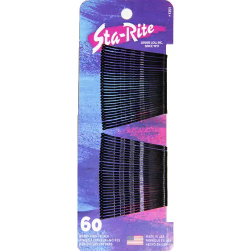 60-Pack Matte Black Bobby Pins – Flexible Hold For All Hair Types 1