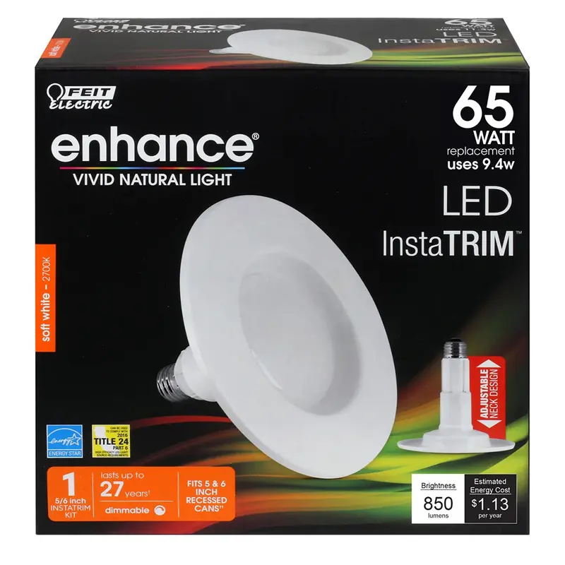 65W Retro-Style Dimmable Led Light Bulb – Instatrim Enhance Warm White (Ledr56/927Camed) 1