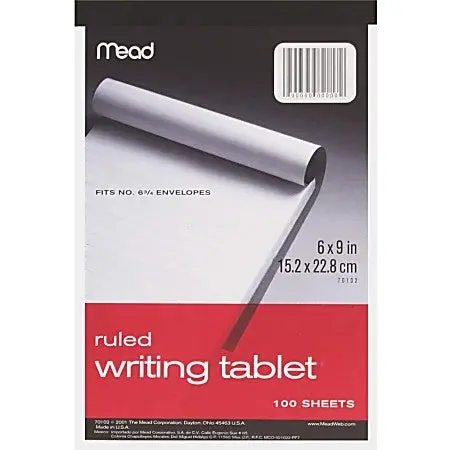 6X9 Ruled Writing Tablet – 100-Sheet Spiral Notebook For Notes & Journaling (Style 70102) 1