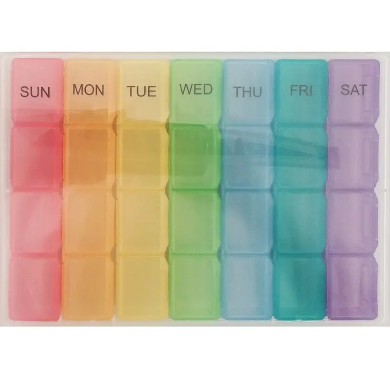 7-Day Pill Organizer & Vitamin Dispenser – Compact Weekly Medication Box (Ns-40) 1