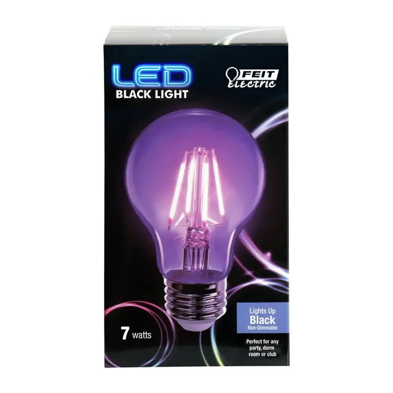 7W A19 Blacklight Led Bulb (Blb Type) – Uv-A Emission Light Source 1