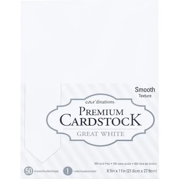 8.5×11 Inch Great White Premium Cardstock – Bright White Heavyweight Paper (Sku 377687) 1