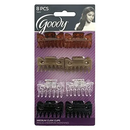 8-Piece Set Of Medium Hair Claw Clips – Matte-Finish Styling Tools (76023) 1
