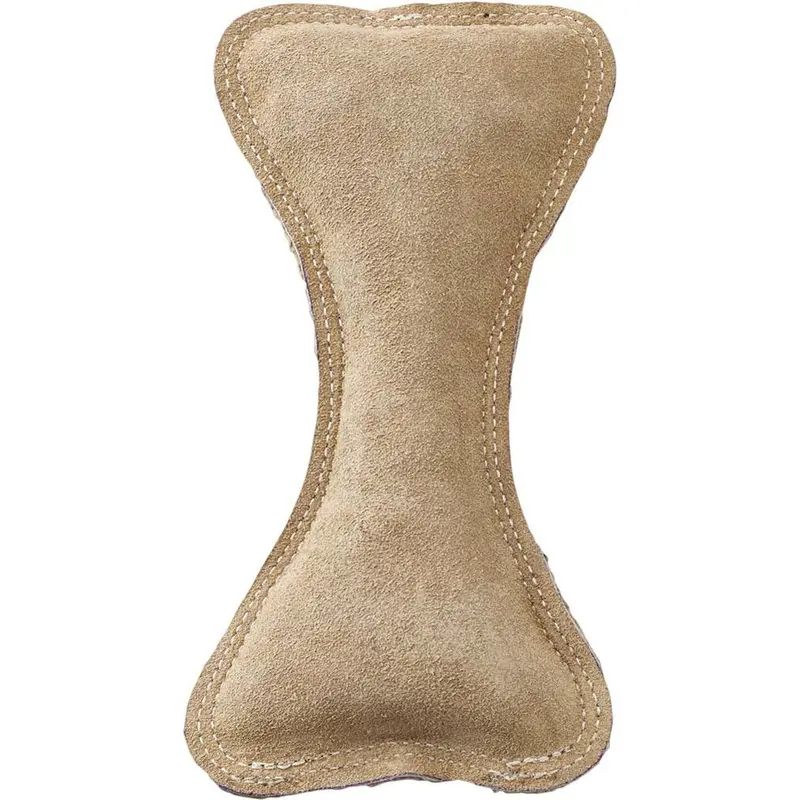 9-Inch Squeaking Leather Bone Toy For Dogs – Dura-Fused Build 1
