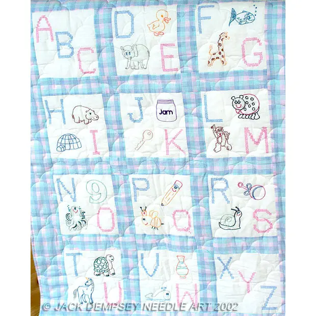 Abc Alphabet Nursery Quilt Blocks – Educational Fabric Squares For Baby Quilts (Style 300-66) 1