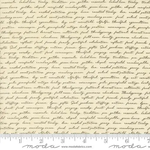 Acorn Hollow Campfire Text Cotton Fabric – Rustic Outdoor-Themed Quilting Cloth (30767) 1