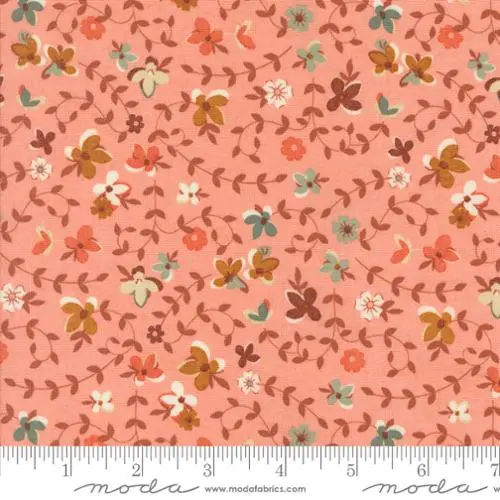 Acorn Hollow Gather Florals Cotton Fabric – Rustic Woodland-Themed Quilting Cloth (30761) 1