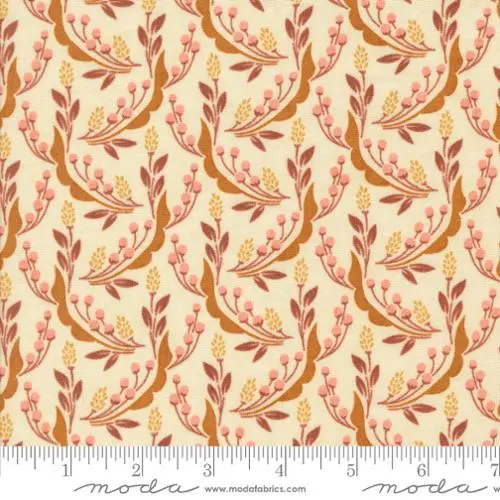 Acorn Hollow Harvest Florals Cotton Fabric – Autumn-Inspired Quilting Cloth (30763) 1