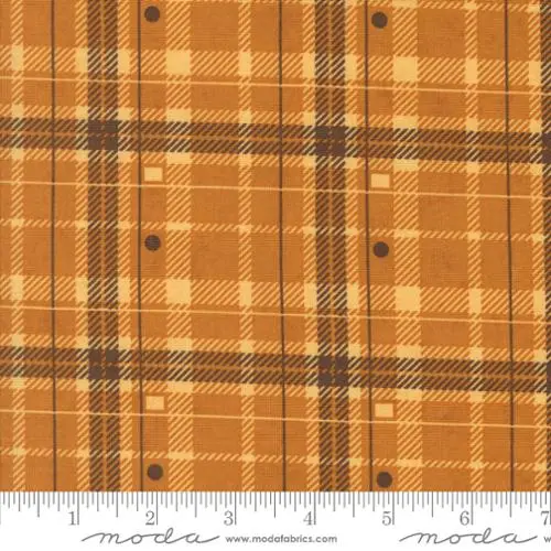 Acorn Hollow Hayride Checks Cotton Fabric – Autumn-Inspired Gingham Quilting Material (30764) 1
