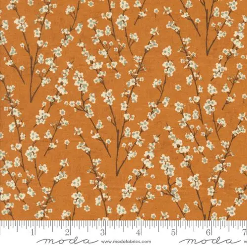 Acorn Hollow Twiggy Florals Cotton Fabric – Woodland-Themed Quilting Cloth (Sku 30765) 1