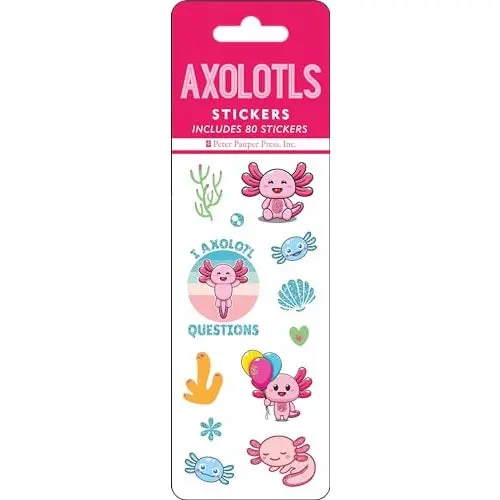 Adorable Axolotl Sticker Collection – Cute Aquatic Animal Set 343727 1