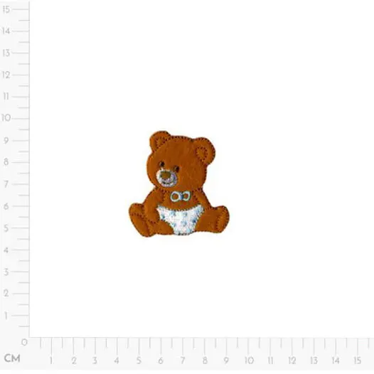 Adorable Baby Bear Embroidered Appliqué (Style M15412) 1