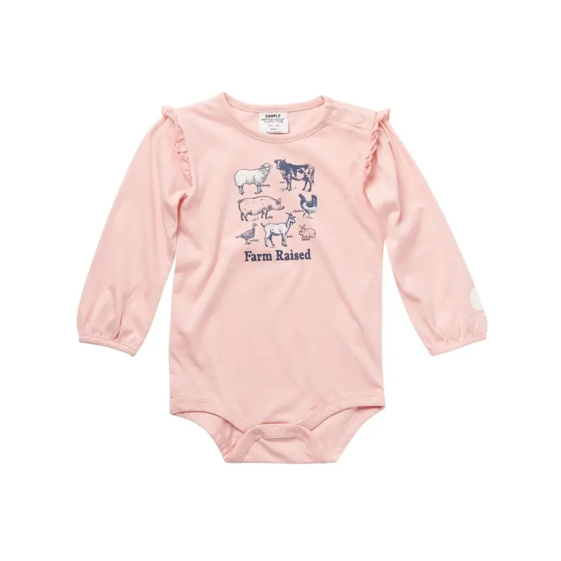 Adorable Farm-Themed Baby Girl Bodysuit – Organic Cotton Ca9826 1