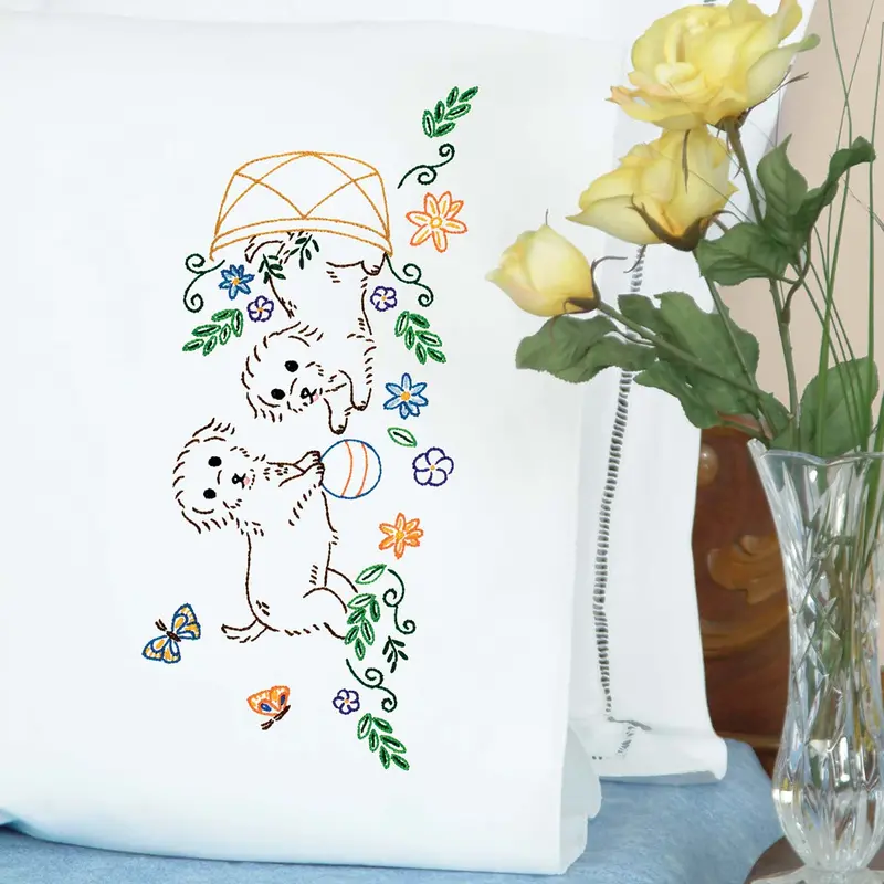 Adorable Puppies Design Pillowcases – 1600-881 1