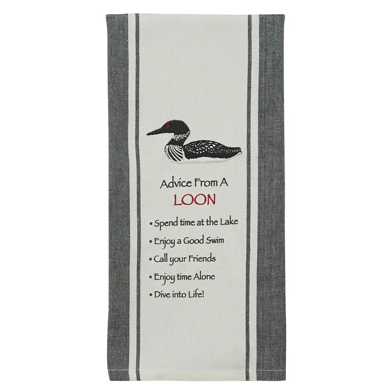 Advice From A Loon Humorous Dish Towel 1