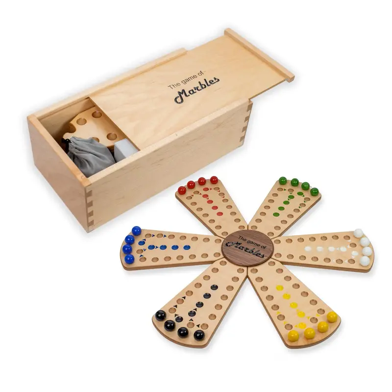 Aggravation Marble Chase – Classic Wooden Strategy Board Game (Ampg) 1
