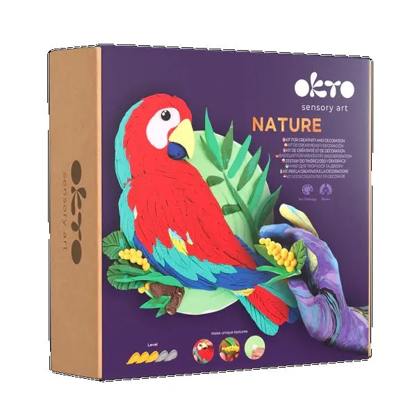 Air-Dry Clay 3D Macaw Painting Kit – No-Bake Creative Craft 1