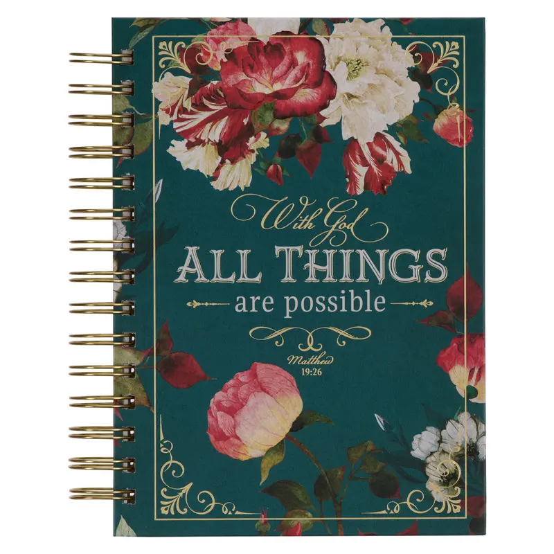'All Things Are Possible' Faith Journal – Mark 10:27 Inspired Wirebound Notebook 1