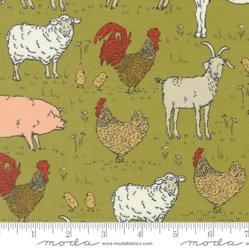 Animal Farm Themed Cotton Fabric – Farmstead Collection 20903 1