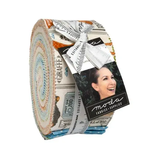 Animal Park Fun Cotton Jelly Roll Fabric Bundle 1