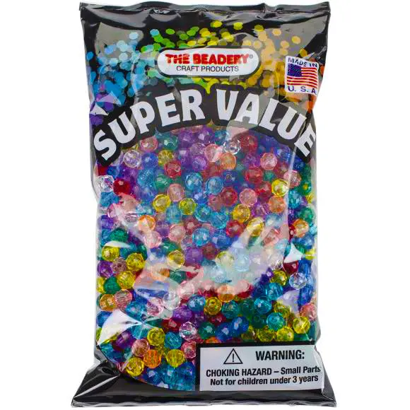 Assorted Multi-Color Faceted Glass Beads – Craft & Jewelry Making Supply (Code 700V029) 1